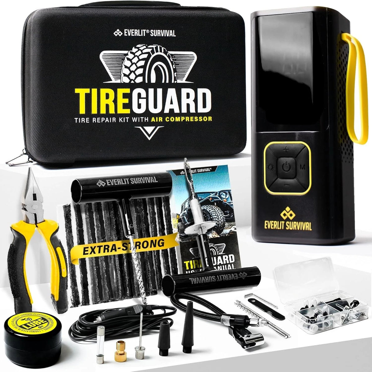150 PSI Cordless Tire Inflator & Repair Kit for Cars (2010–2023)