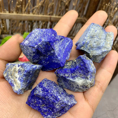 Natural Afghanistan Lapis Lazuli Rough Gemstone Crystal (100g)