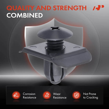 50x 10mm Nylon Bumper Retainer Clips for Kia Sorento Mazda 3 (2003–2020)