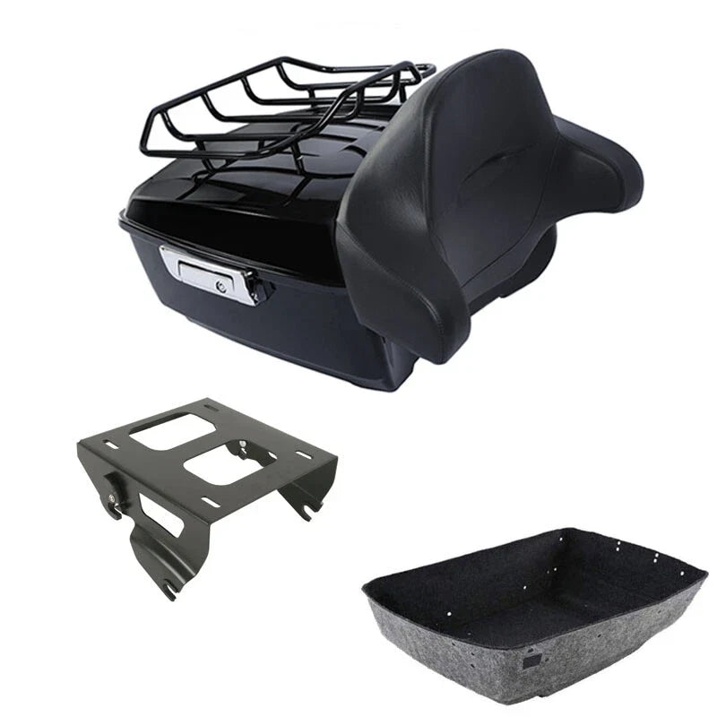King Trunk Backrest Top Rack Solo Mount for Harley CVO Street Glide (2014–2026)