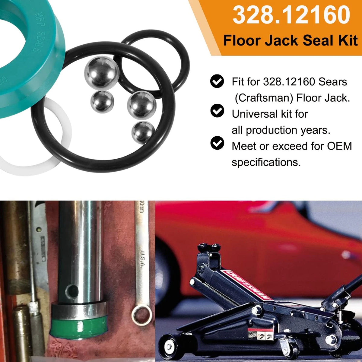 2 Ton Hydraulic Seal Replacement Kit for Craftsman Floor Jack