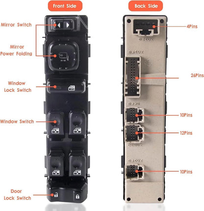 Left Master Power Window Switch for Chevrolet Avalanche 1500 (2003–2006)