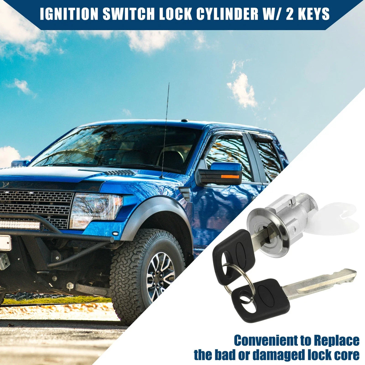 Set of 1 Ignition Switch Lock Cylinder for Ford Aerostar (1994) - 2 Keys