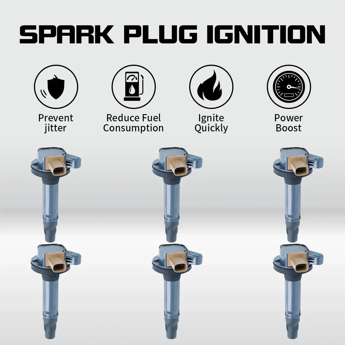 6 Ignition Coils for Ford F-150 Explorer Lincoln Ecoboost (2011–2019) UF646 DG549