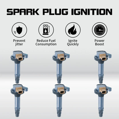6 Ignition Coils for Ford F-150 Explorer Lincoln Ecoboost (2011–2019) UF646 DG549