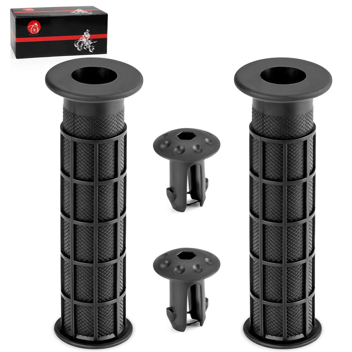 2X Handlebar Grips w/Guards for Honda Rancher 420 TRX420 (2007–2024) 53165-HP5-600, 53167-HP5-600