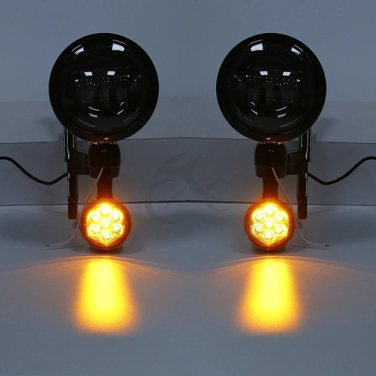 Set of 2 Fog Light Housing Brackets for Harley Touring (1994–2024)
