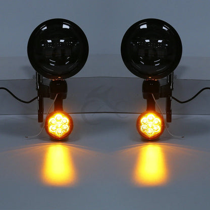 Set of 2 Fog Light Housing Brackets for Harley Touring (1994–2024)