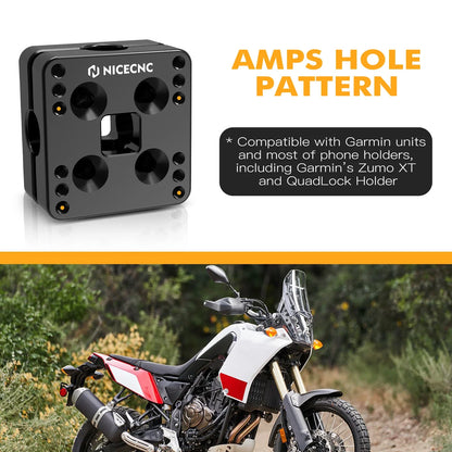 CNC GPS Holder Bar Clamp for Yamaha Tenere 700 (2019–2023)