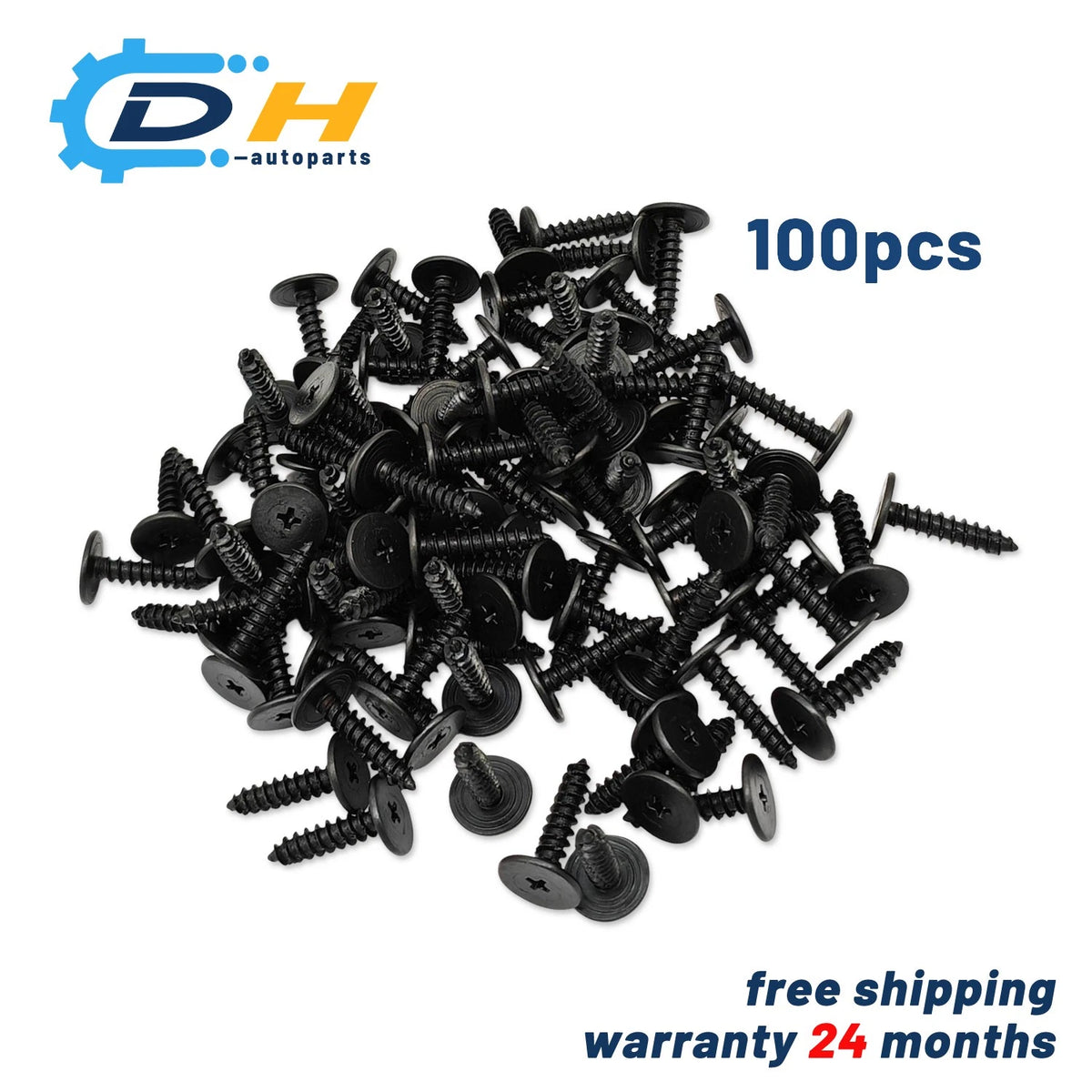 100Pcs Flat Head Tapping Screw for Honda Odyssey (2010–2022) 90103-SDA-A00, 90103-TA0-000