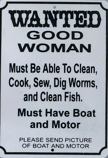 Wanted Good Woman Sign for Man Cave (Plastic)