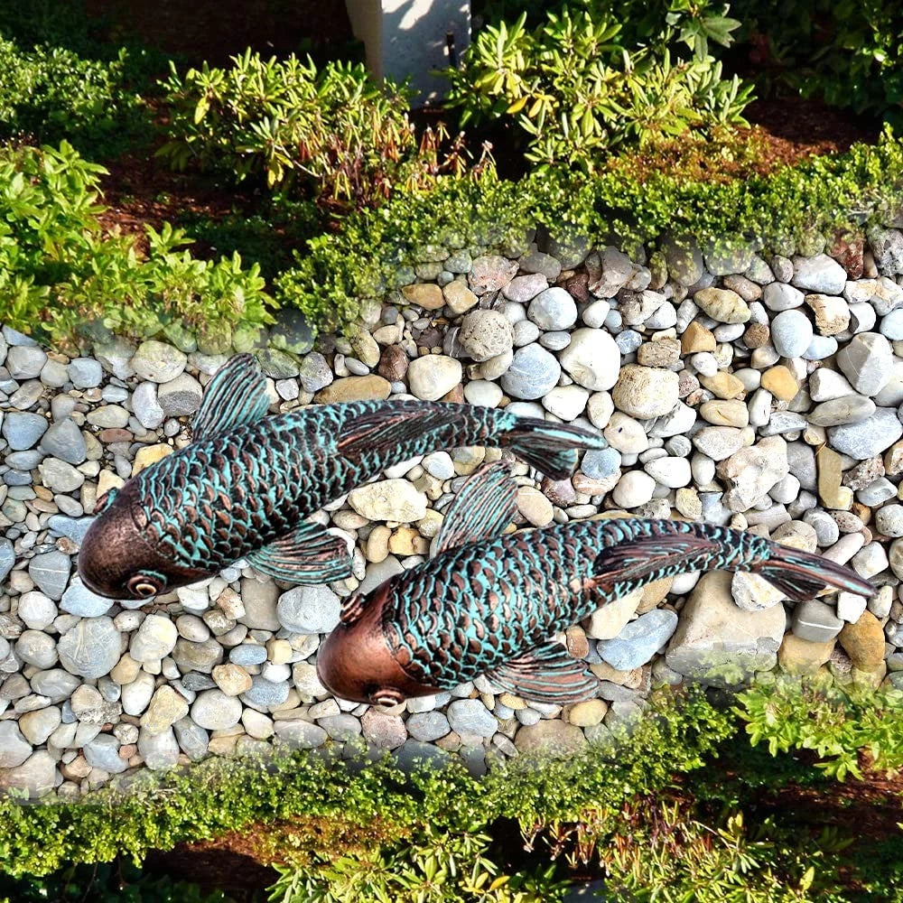 Koi Fish Garden Sculpture for Outdoor Decor