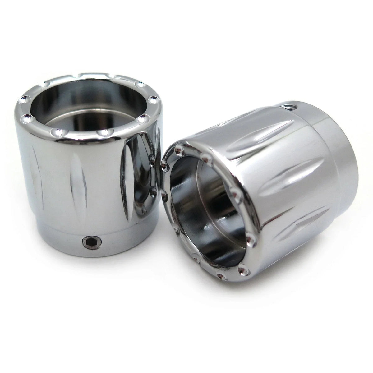 Chrome 29mm Grooved Axle Nut Cap for Harley Honda Suzuki Kawasaki Yamaha (–)