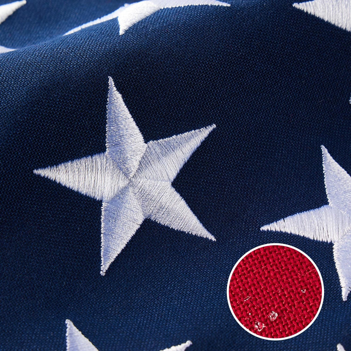 5x8 ft Heavy Duty US Flag - Spun Polyester, Embroidered Stars, Sewn Stripes