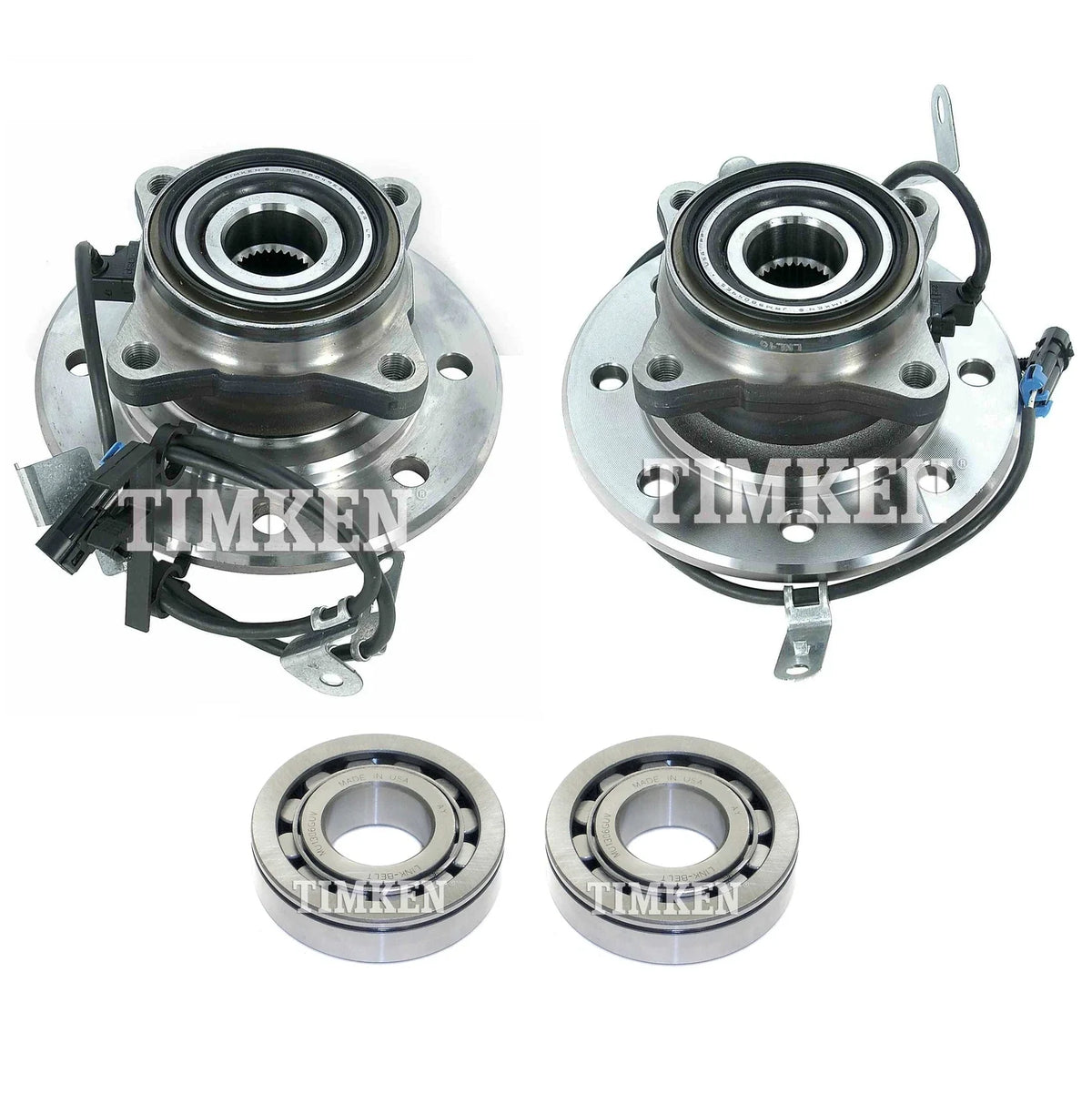 Timken Wheel Bearings Hubs Kit for Chevy GMC K1500 4WD (1996–2000)