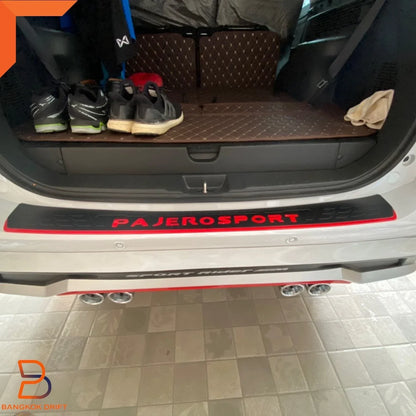 Red Rear Bumper Step Scuff Plate Cover for Mitsubishi Pajero Sport (2020-2023)