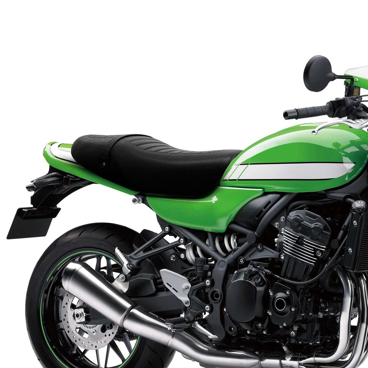 Black Driver Passenger Seat for Kawasaki Z900RS (2018–2023)