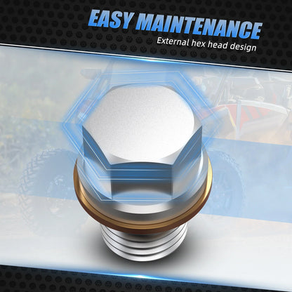 Oil Drain Plug for Polaris RZR XP Turbo, RZR XP 1000 (2015–2021)