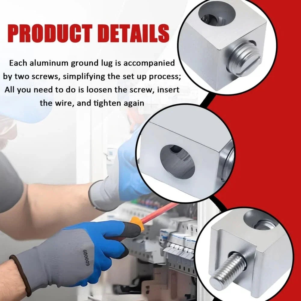 Set of 4 Aluminum Alloy Quick Connect Terminals CA10UF for Automotive
