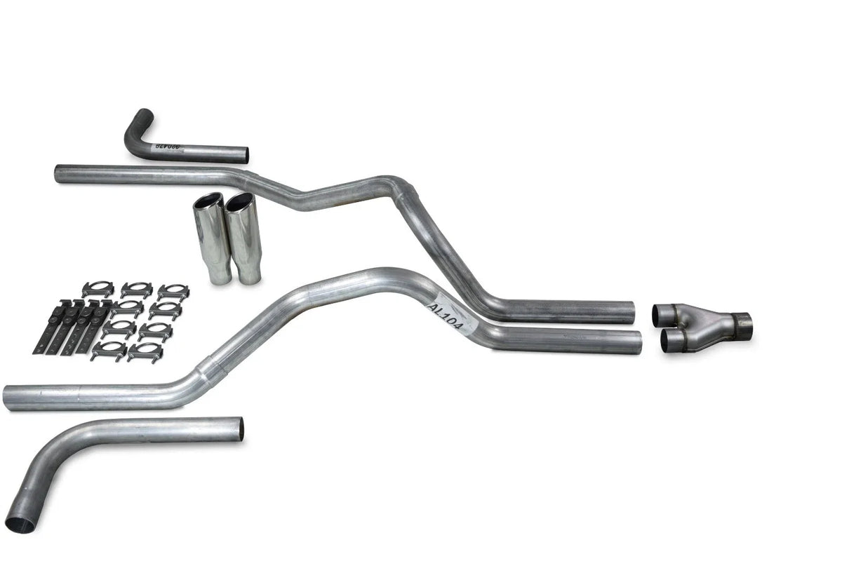 2.5" Dual Exhaust Kit for Chevy GMC 1500 (1999–2006) - Y Pipe, Clamp-On Tips