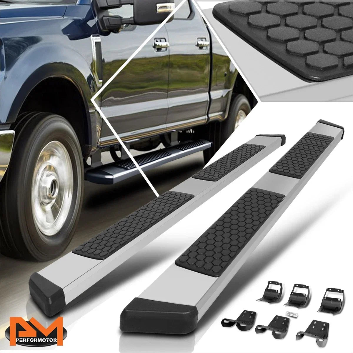 Set of 2 Honeycomb Step Running Boards for Ford F150-F350 Super Crew Cab (2015–2024)