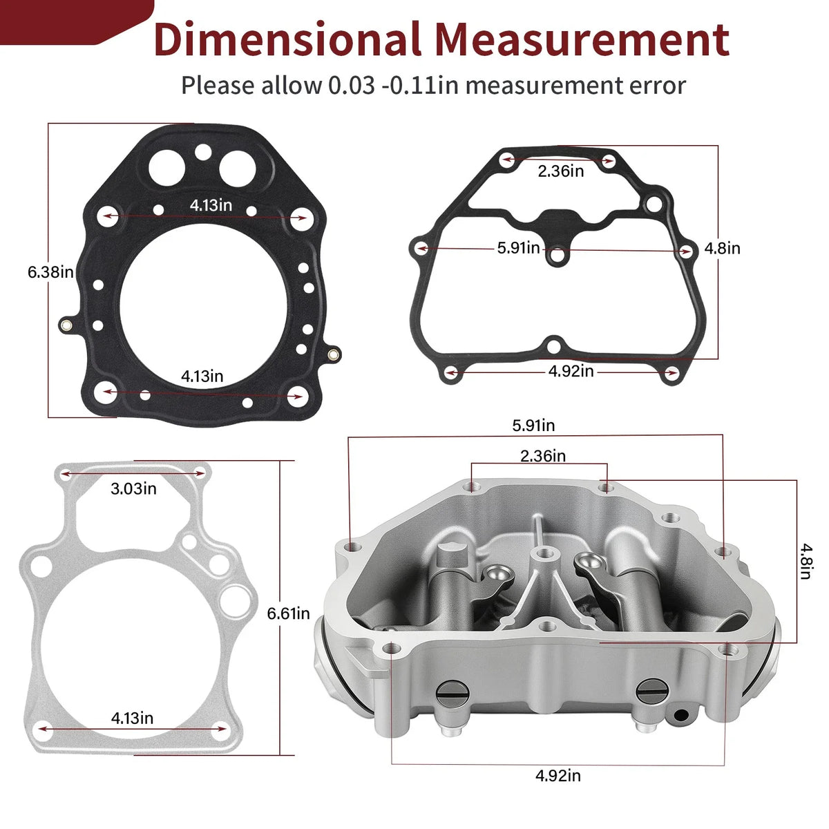 Cylinder Head Cover Kit for Honda Rancher 420 TRX420 (2009–2024) 12310-HP5-L10
