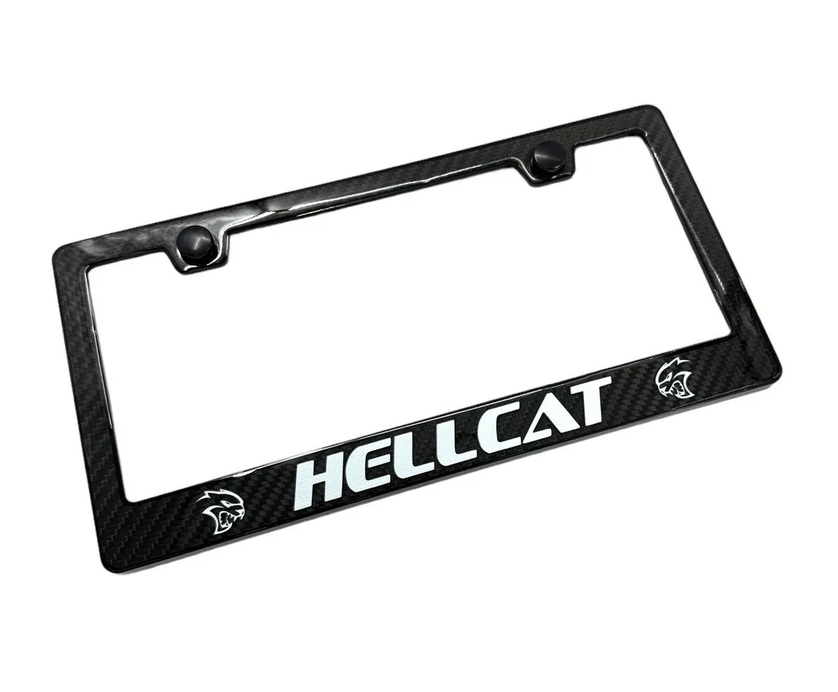 ABS License Plate Frame Real Carbon Fiber for Dodge Charger SRT Hellcat (2015–2023)