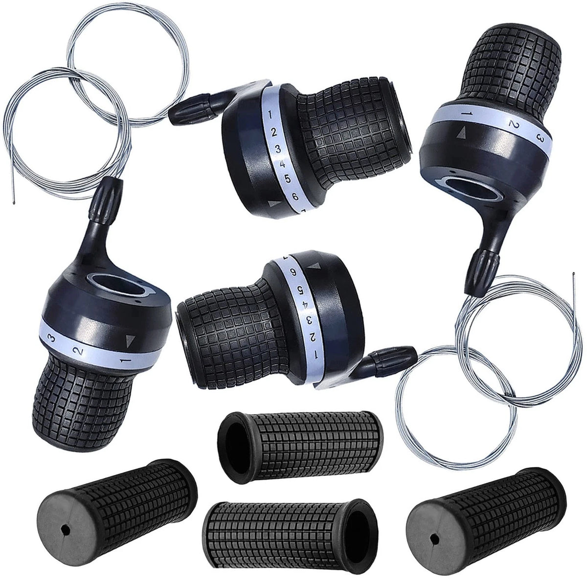 3x Twist Grip Shifters for MTB Bicycle (No Year Range Provided)