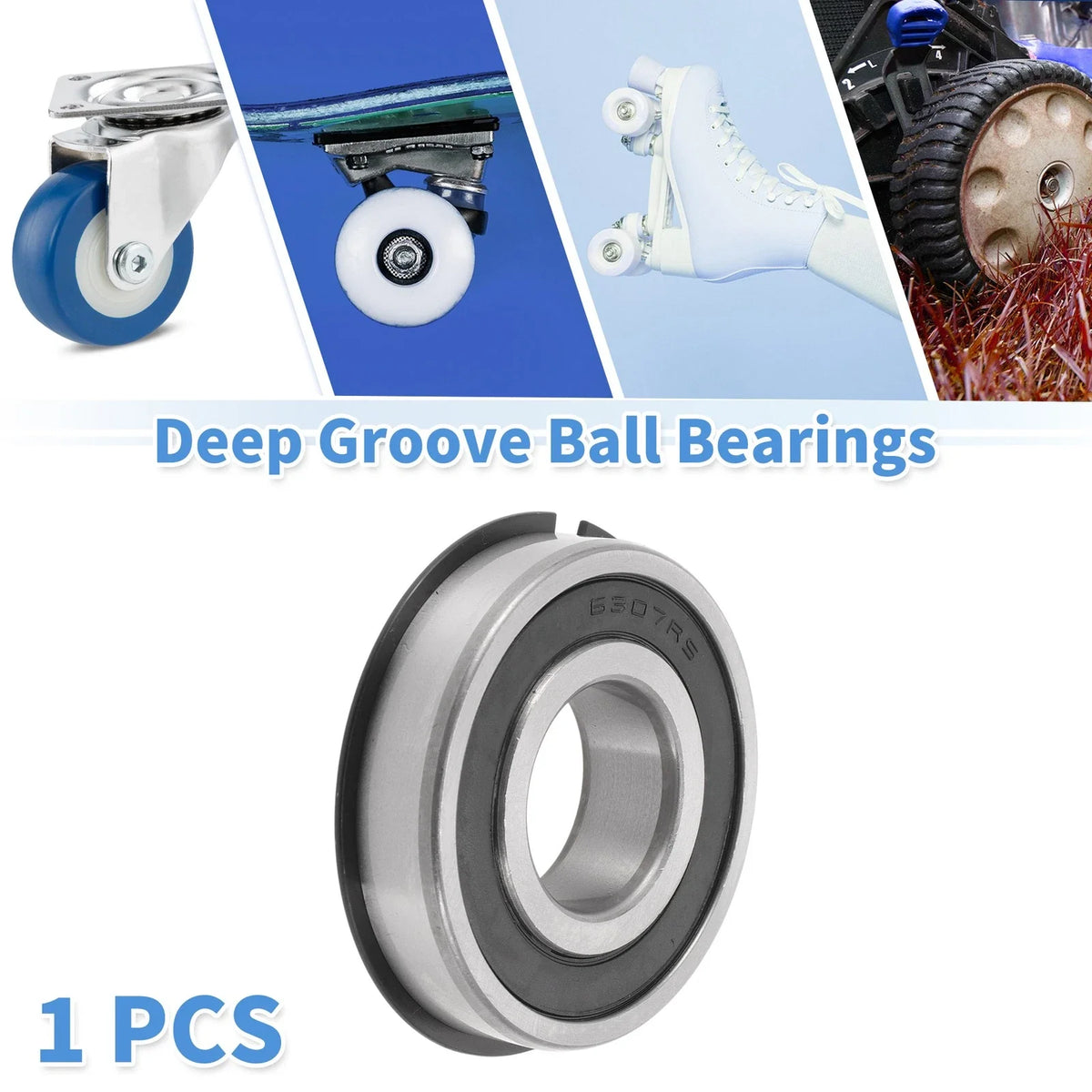 Deep Groove Ball Bearing 6307NR2RS for Scooter Skateboard Wheel (35x80x21mm)