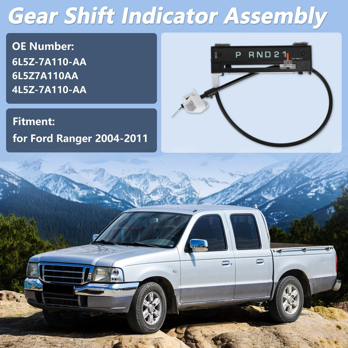 Gear Shift Indicator Assembly Cable for Ford Ranger (2004–2011) No. 6L5Z-7A110-AA