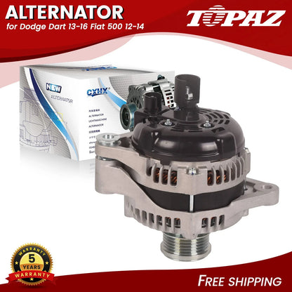 Alternator for Dodge Dart, Fiat 500 (2012–2016) 1.4L 140A 5 Groove