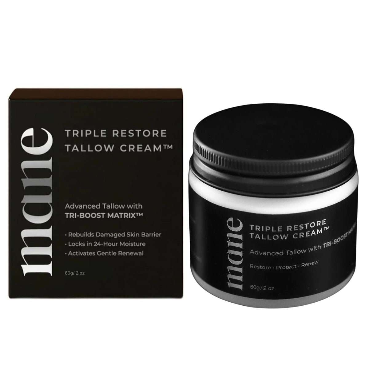 Tallow Balm for Men - Superior Mane Wrinkle Repair (2 Fl Oz)