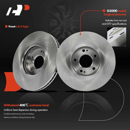 2X Front Disc Brake Rotors for Hyundai Azera (2006–2011) 12151018, R-31362