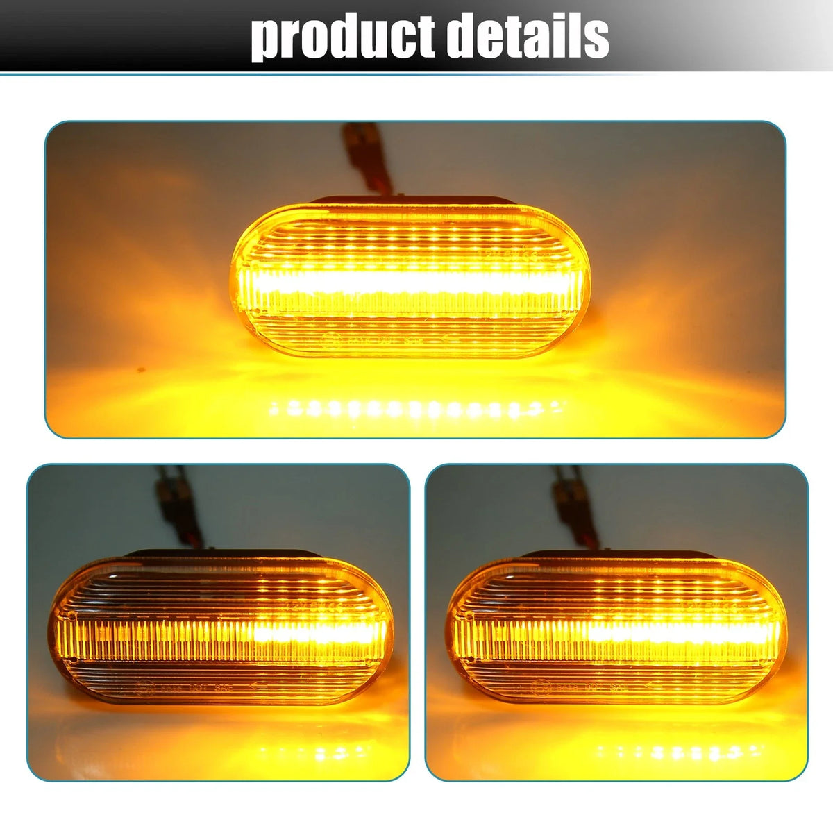 Pair LED Side Marker Turn Signal Lights for Ford (1995–2004) 4M5A13K309AA