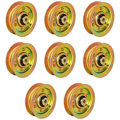 8X Flat Idler Pulleys for Poulan