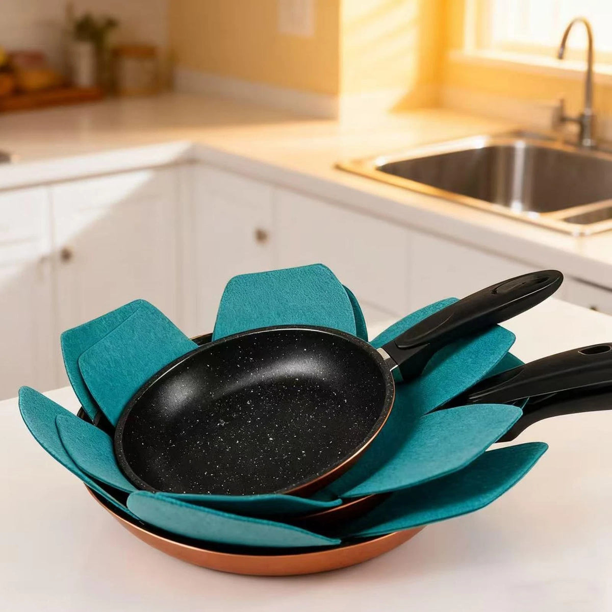12 Pack Pot and Pan Protectors for Kitchen (Various Sizes)
