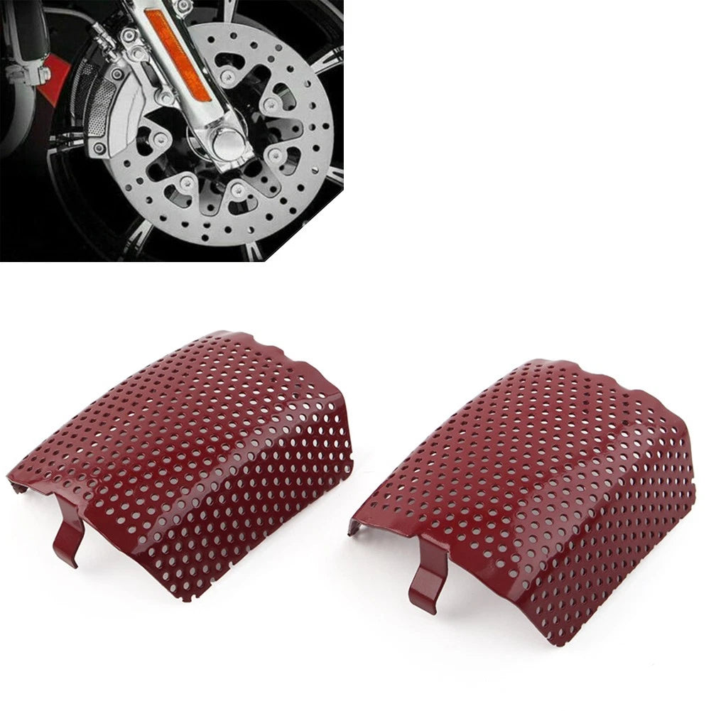 2Pcs Steel Front Caliper Screen Inserts for Harley V-Rod & Touring (2006–2019) 42054-05
