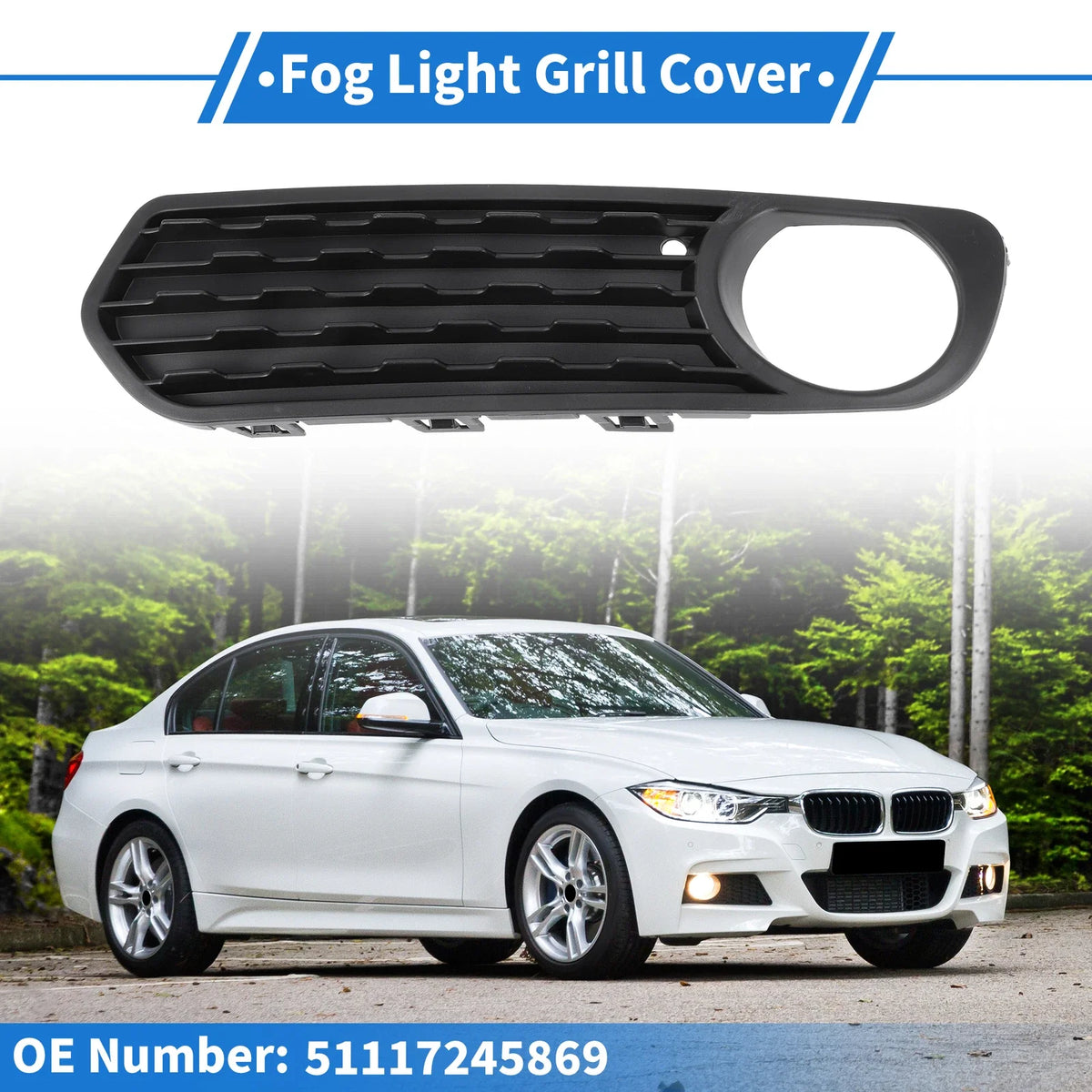 1x Front Left Fog Light Grill for BMW F20 F21 (2010 - 2012)