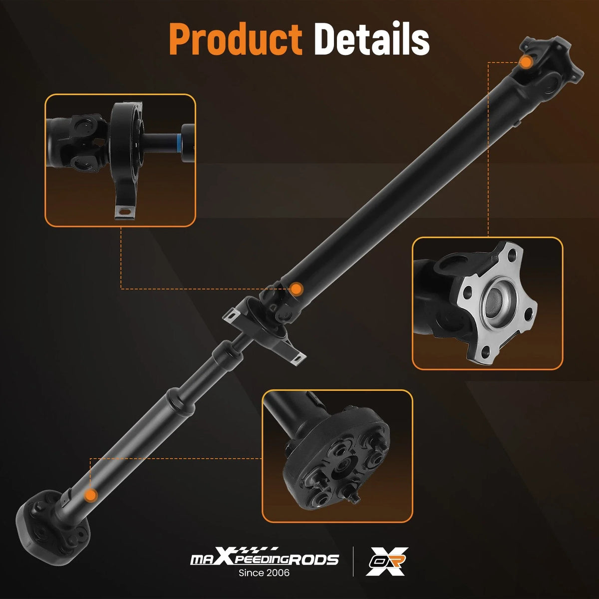 Rear Driveshaft Prop Shaft Assembly for BMW X3 E83 (2007–2011) 26107564740