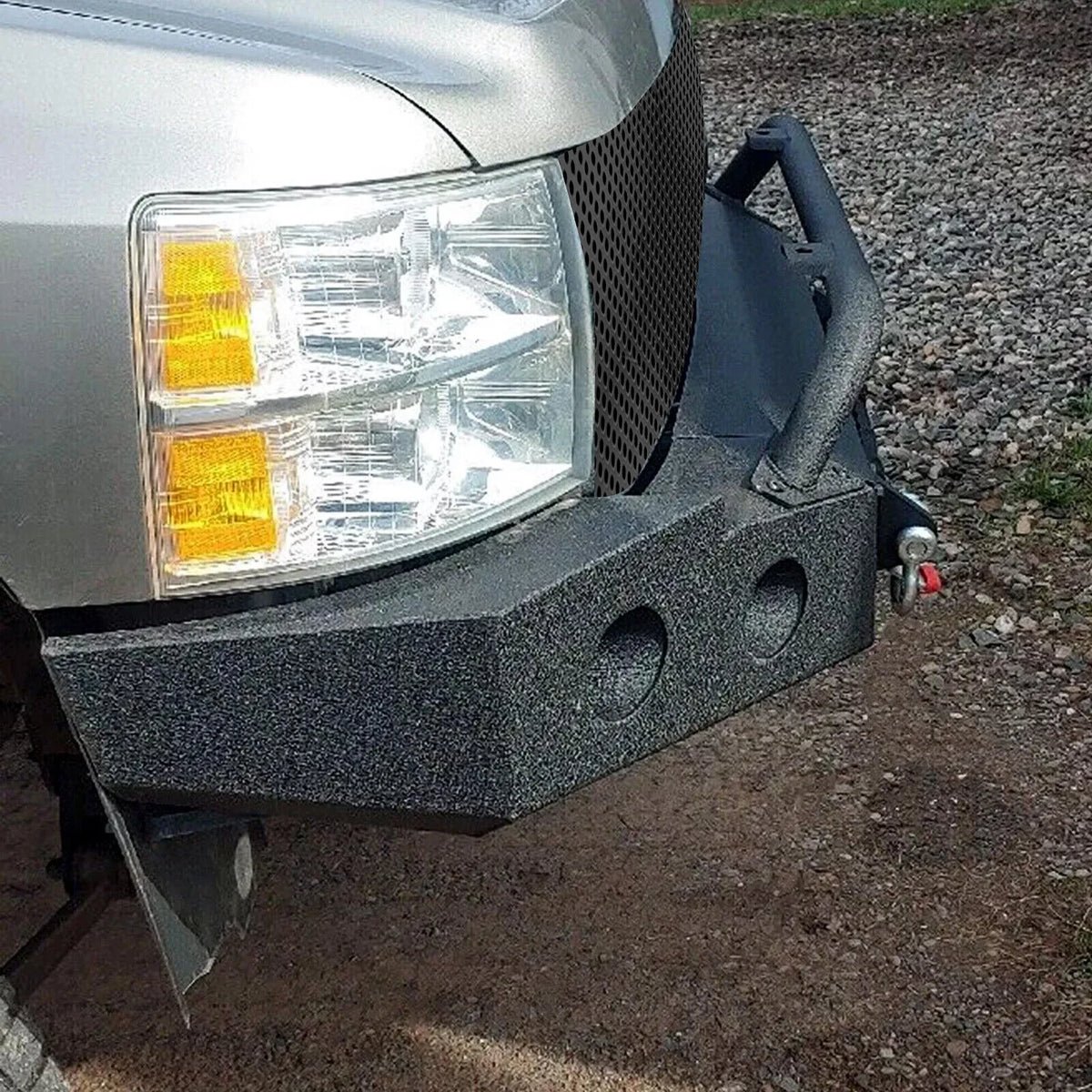 Front & Rear Bumper for Chevy Silverado 1500 (2007–2018) Black Steel