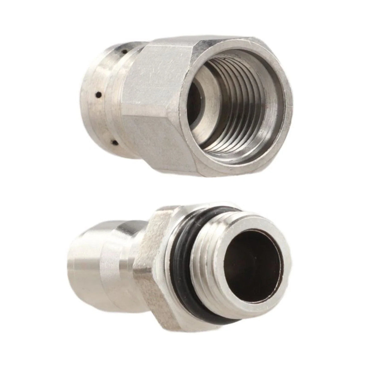 Set of 2 Stainless Steel High Pressure Sewer Jet Nozzles for Drain Cleaning