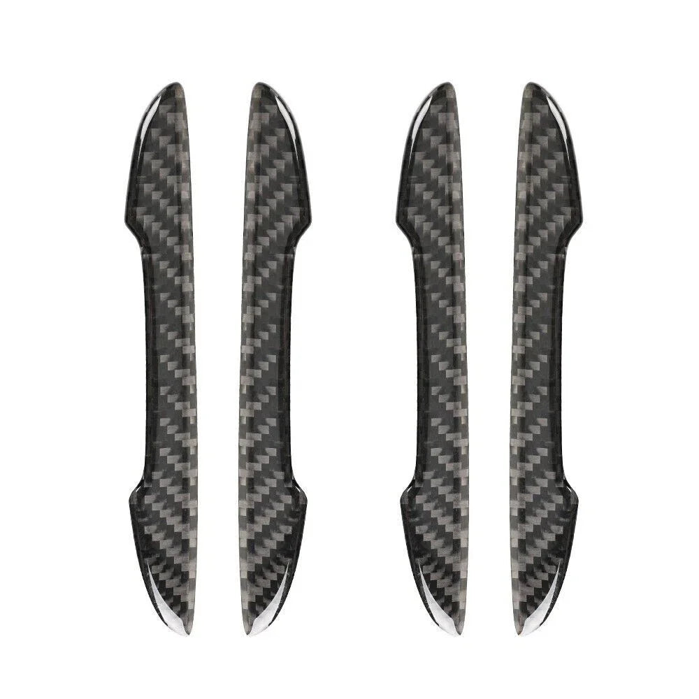 Universal Black Carbon Fiber Door Edge Protection Trim Stickers
