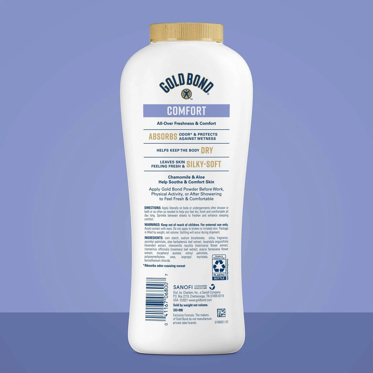 Pack of 2 Gold Bond Comfort Body Powder Talc-Free 10 oz.