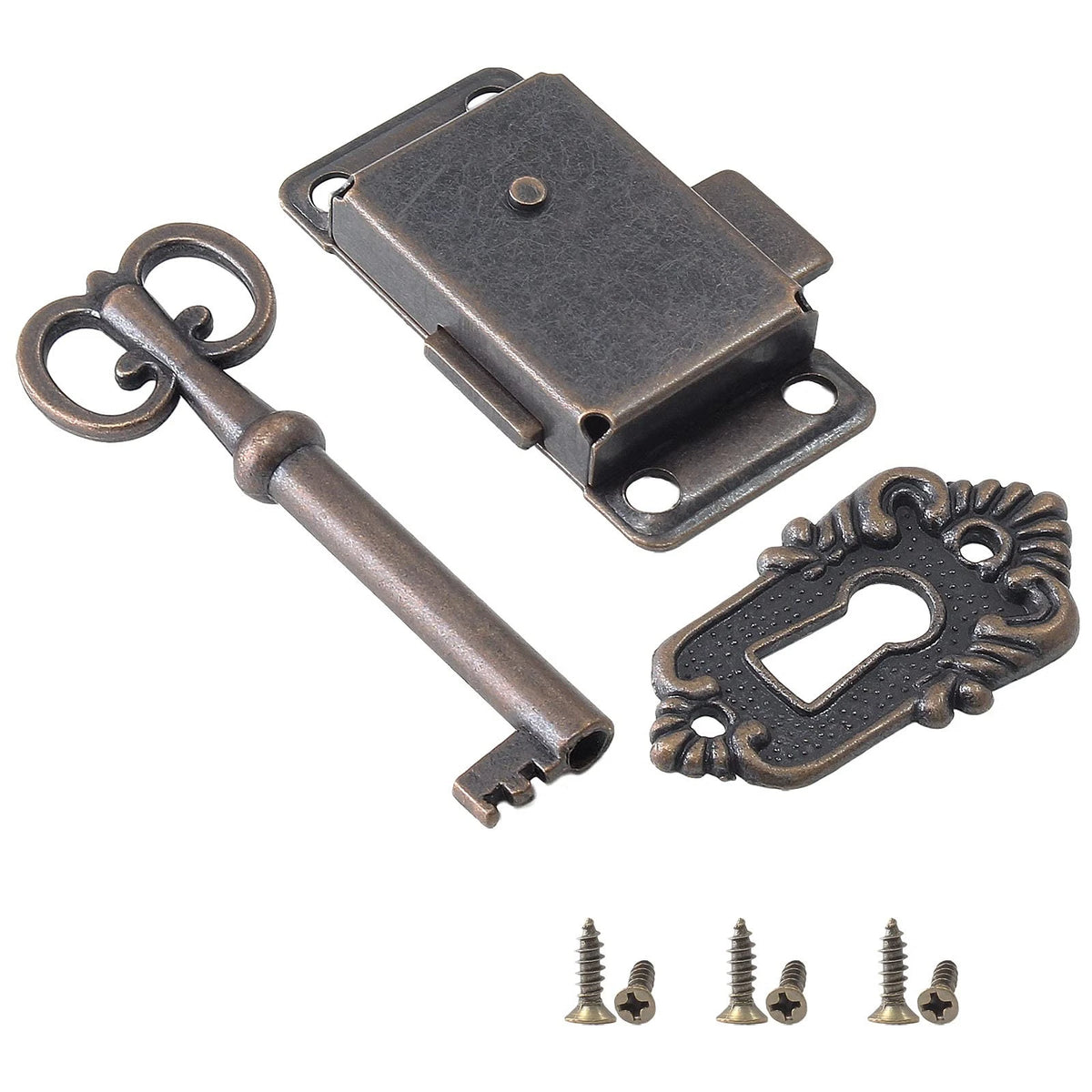 Antique Cabinet Lock for Flush Mount Case Box