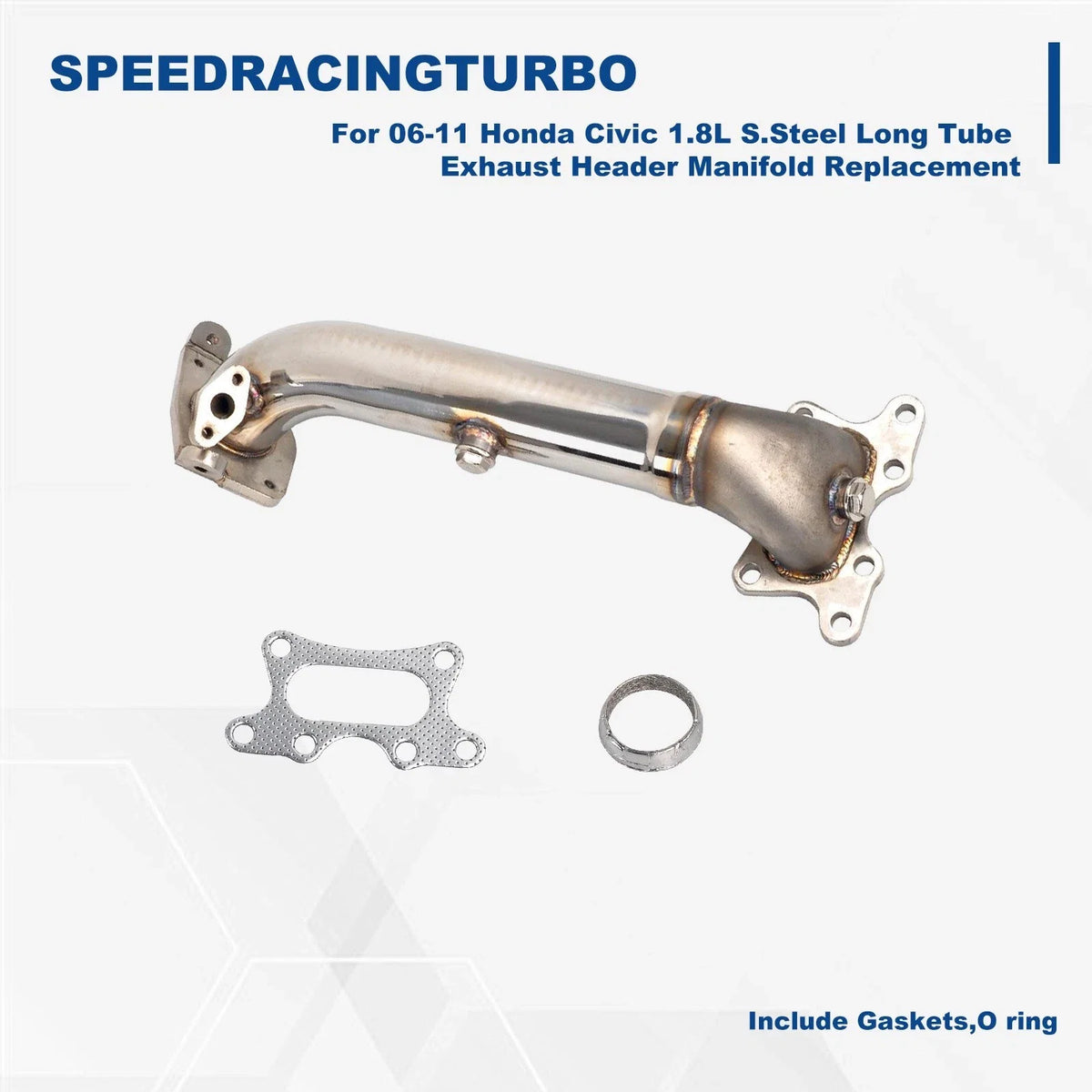 Stainless Steel Long Tube Exhaust Header for Honda Civic 2006–2011 1.8L