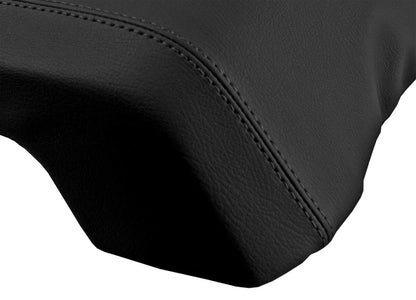 Leather Console Lid Armrest Cover for Ford F150 Raptor (2015–2020) Black Stitch