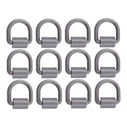 12 Pcs 5/8 Inch Heavy Duty Weld-On Forged D Ring (Fracture Strength 18,900lbs)