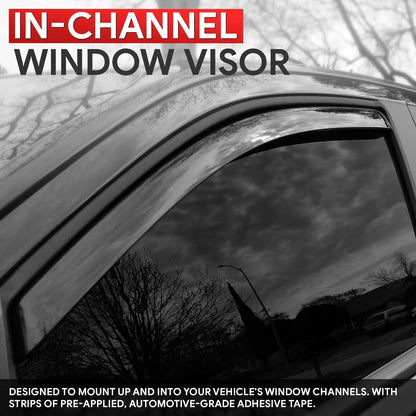 4-Piece In-Channel Wind Rain Side Window Visors for GMC Acadia (2017–2023)