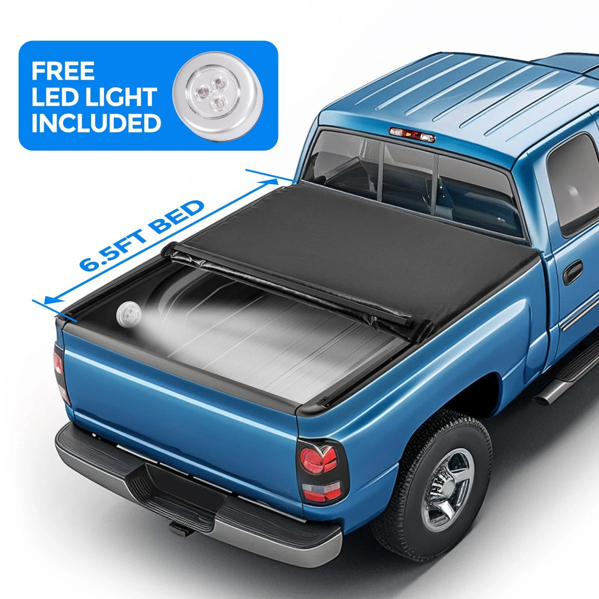 Tonneau Cover for GMC Sierra, Chevy Silverado 1500 (1988–2007) 6.5FT Bed Roll-Up