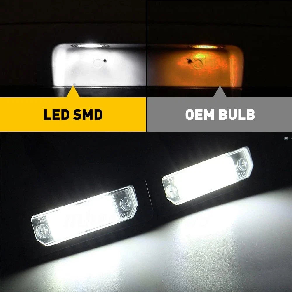 Set of 4 LED License Plate Lights for Ford Mustang, Focus, Flex, Fusion, Taurus